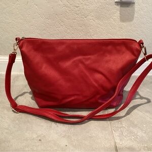 Women’s red shoulder bag